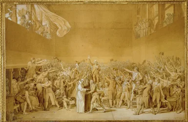 O Juramento do Jeu de Paume (caneta e tinta)