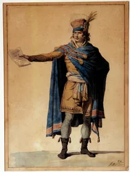 O representante do povo em exercício O personagem encarna o homem da justiça e da ordem pública durante a Revolução Francesa. Aquarela de Jacques Louis David (1748-1825) 1789 Paris, Musee Carnavalet