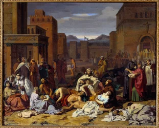 A Peste. Pintura de Jacques Pilliard (1814-1898)
