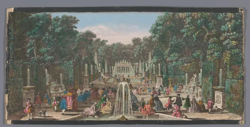 Vista do Bosquet do Arco do Triunfo no Jardim de Versailles
L