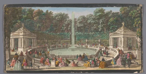 Vista do Bosquet des Dômes no Jardim de Versailles
Les Domes (título sobre o objecto)