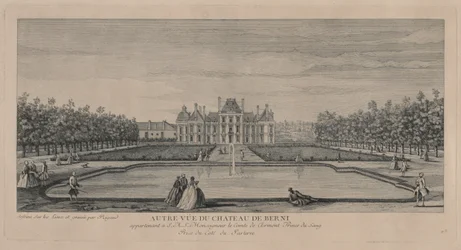 Castelo de Berny dos jardins.