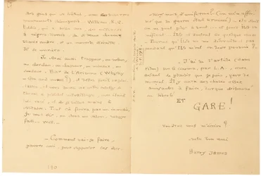 Carta de guerra autografada