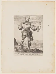Mosqueteiro de capacete, de Oficiais e soldados da guarda-costas do Imperador Rodolfo II