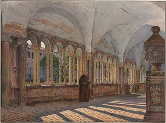 Vista do Claustro de San Giovanni in Laterano, Roma