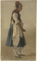 Jovem camponesa de Hesse