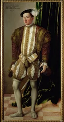 Arquiduque Fernando de Tirol, filho do imperador Fernando I ... (pintura sobre tela)