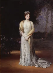 Retrato da imperatriz Alexandra Fyodorovna da Rússia 1872-1918, esposa do czar Nicolau II, 1914