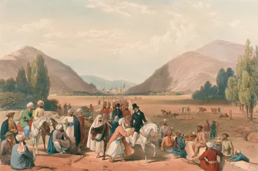 Entrada na Caubul de Killa-Kazee [sic], c.1840 (litografia, tingida)