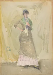 Uma nota em verde, 1883-1884.