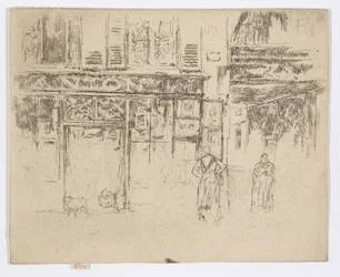Gravura de Antony, Rue de Seine, c.1892-93 (água-forte; tinta sobre papel)