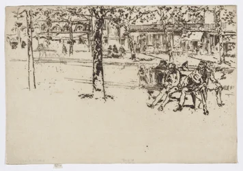 Boulevard Poissonière, Paris, c.1892-93 (gravura; tinta sobre papel)