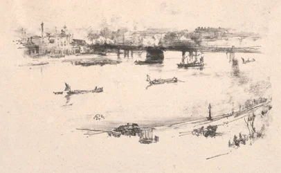 Ponte ferroviária de Charing Cross, 1896.