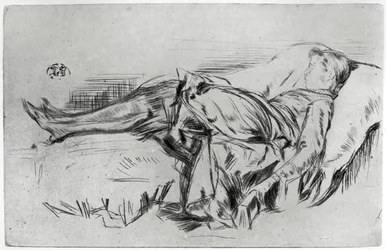 Criança no sofá, século XIX, 1904.