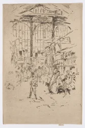 Clothes-Exchange, Houndsditch, n.º 2, c.1886-88 (água-forte; tinta sobre papel)