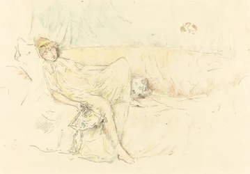 Figura drapeada, reclinada, 1892.