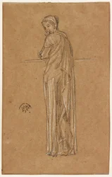 Figura drapeada em pé, 1870-1873.