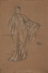 Figura Drapeada em um Baluarte, 1868-1870.
