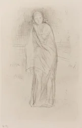 Modelo drapeado, 1870.