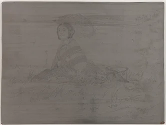 En Plein Soleil. Prato não cancelado de Twelve Etchings from Nature The French Set, 1858.