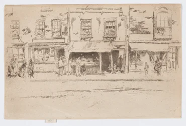 Loja de peixe, Chelsea, c.1884-86 (gravura; tinta sobre papel)