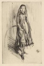 Florence Leyland, c.1873 (ponta seca; tinta sobre papel)