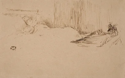 Menina lendo na cama, c.1882