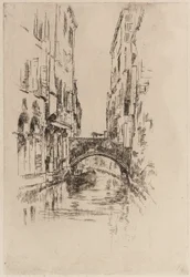 Gôndola sob uma ponte, 1879-1880.