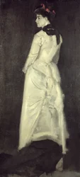 Harmonia em cor de carne e preto: retrato da Srta. Louise Jopling (1843-1933)