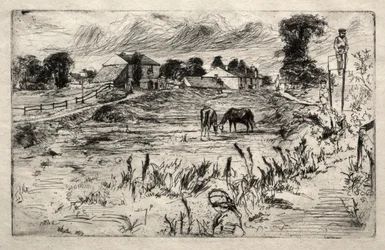 Paisagem com o cavalo, 1859.