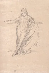 Pequena figura drapeada inclinada, 1894.