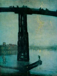 Noturno: Azul e ouro - Old Battersea Bridge, c1872-5