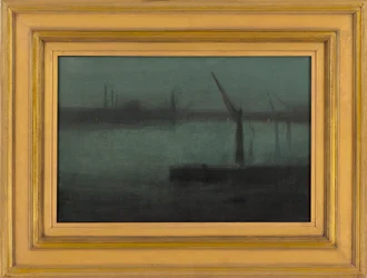 Nocturno: Blue and Silver--Battersea Reach, 1870-1875.