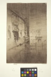 Nocturno: Palácios (gravura com limpeza à mão)