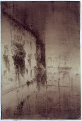 Nocturne: Palácios, 1879-80 (gravura e drypoint em papel antigo)