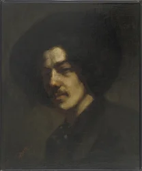 Retrato de Whistler com um chapéu, 1857-59