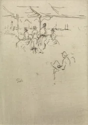 Ryde Pier, de um conjunto de doze gravuras intitulado The Naval Review, 1887