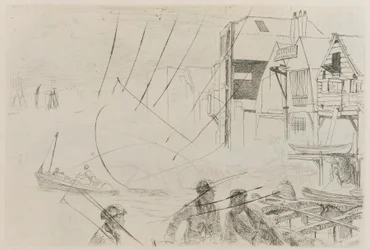 Vida de barco de Stevens, 1859.