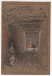 Os mendigos - inverno, finais de 1879 ou princípios de 1880 (giz e pastel sobre papel castanho)