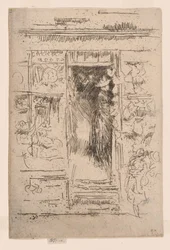 The Bonnet-Shop, c.1884-86 (gravura; tinta sobre papel)