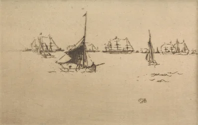 The Fleet: Evening, de um conjunto de doze gravuras intitulado The Naval Review, 1887