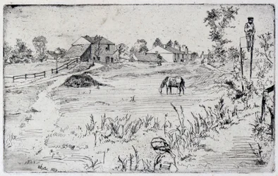 A paisagem com o cavalo