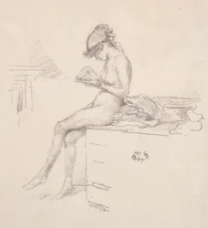 A pequena leitura do modelo nu, 1890.