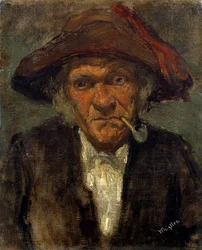 The Man Has The Pipe Painting de James Mac Neil Whistler (1834-1903)