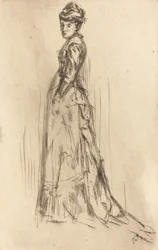 O vestido de seda, c. 1873.