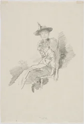 O chapéu alado, 1890 (litho no papel)