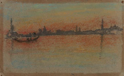 Veneza: Sunset on Harbour, 1880.