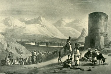 O vale de Maidan e a torre Buzrak, 1842, 1901.