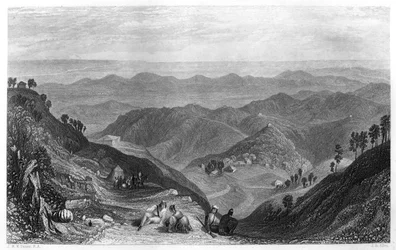 Mussoorie e o vale de Dhoon, Índia, c1860.