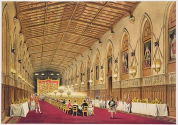 St George&39;s Hall, Castelo de Windsor, 1838